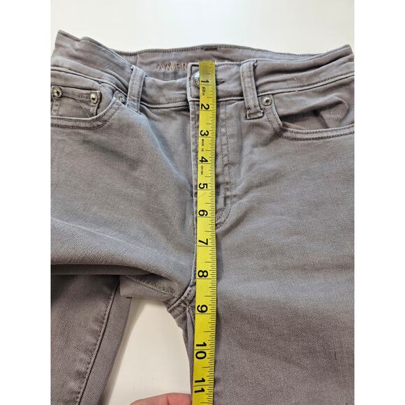 American eagle size 0 R grey hi rise skinny grey jeggings jeans juniors casual - Picture 7 of 8